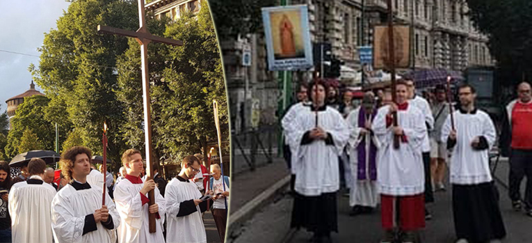 Milano, processione di preghiera contro i gay: "L'omosessualità è la tentazione del diavolo" (VIDEO)