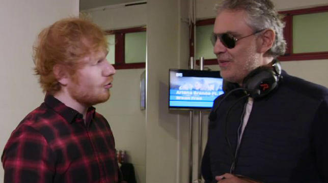 Ed Sheeran con Andrea Bocelli 