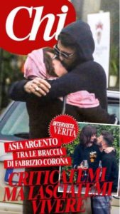 Fabrizio Corona bacia Asia Argento.