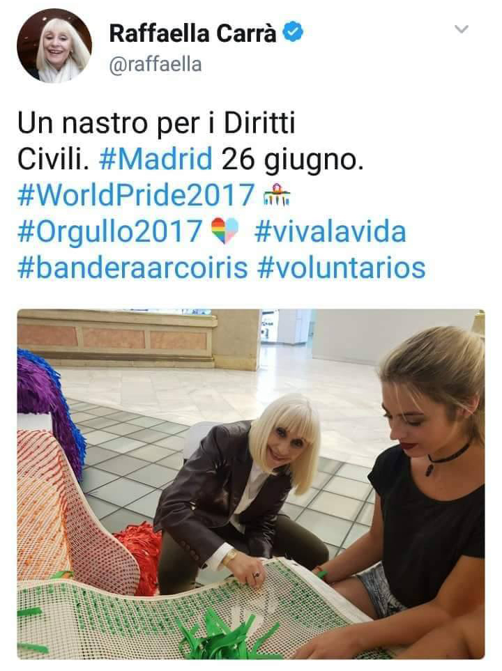 raffaella carrà madrid world pride 2017