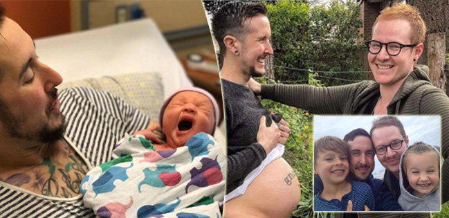 Usa, uomo transgendere ha appena partorito il suo primo figlio biologico: la coppia ha altri due figli