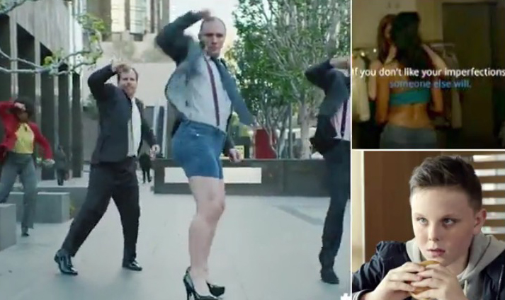 La nuova pubblicità che non piace: uomo con tacchi, bacio lesbo e lutto (VIDEO)