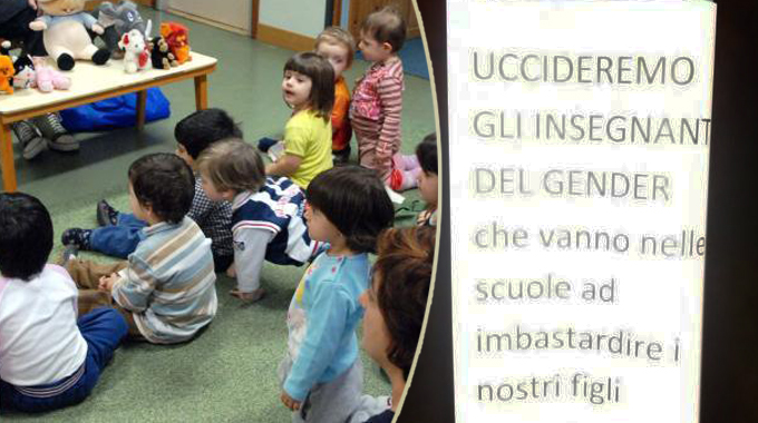 Liguria, minacce di morte davanti ad asili: “Uccideremo gli insegnanti del gender che vanno nelle scuole ad imbastardire i nostri figli”
