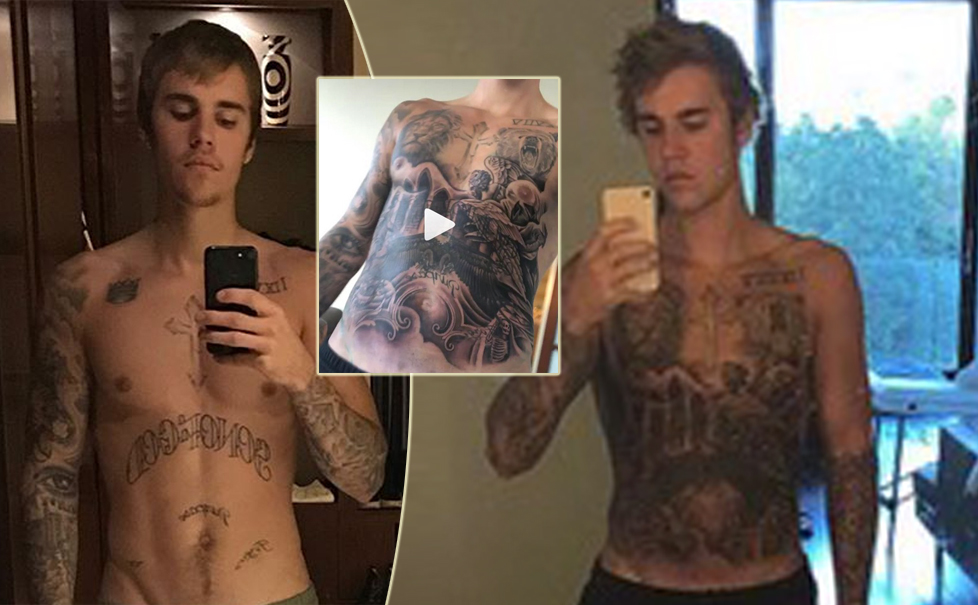 justin bieber, tatuaggi