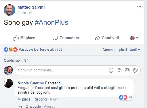 "Sono gay": Matteo Salvini fa coming out? No, è solo vittima di un kacher 