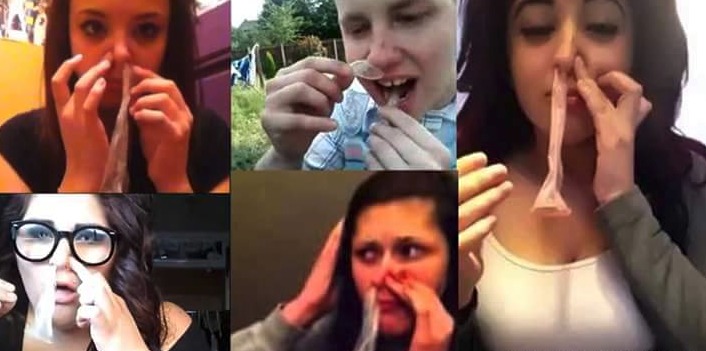 condom snorting challenge