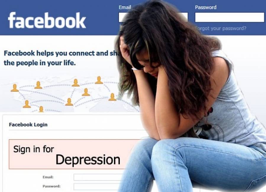 depressione social facebook