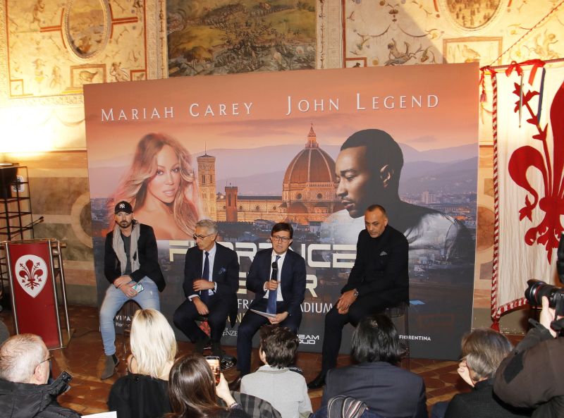 Mariah Carey e John Legend a Firenze