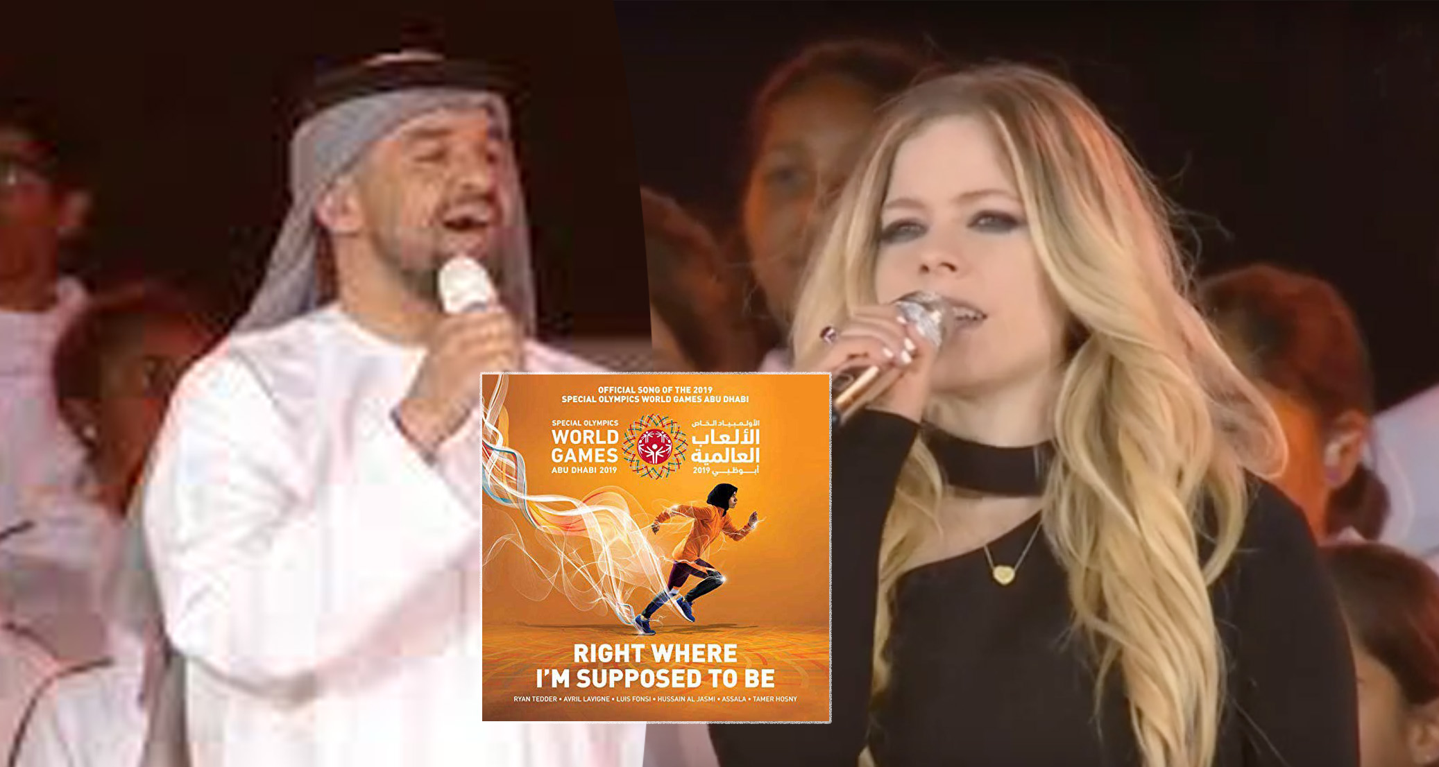 Avril Lavigne e Luis Fonsi cantano l'inno ufficiale dei giochi olimpici Abu Dhabi 2019 (VIDEO)