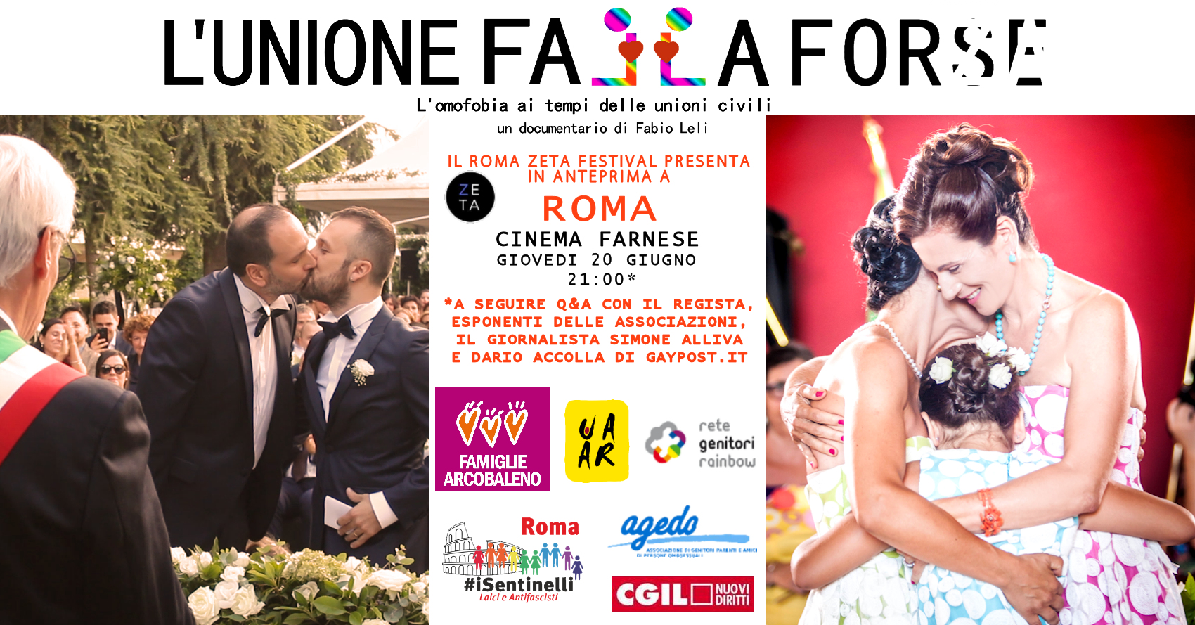 Omofobia e unioni civili: anteprima a Roma del film L'unione falla forse