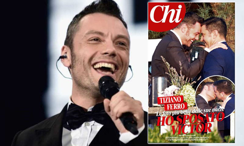 tiziano ferro, victor, bacio, matrimonio